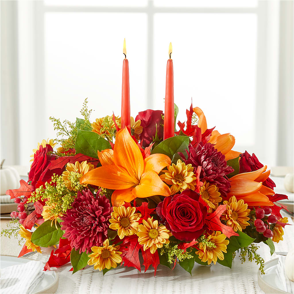 Autumn's Embrace Centerpiece – GEHRKE FLORAL & GREENHOUSES, Mondovi WI