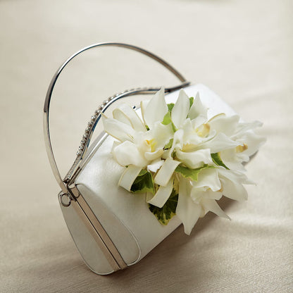 White Purse Decor – GEHRKE FLORAL & GREENHOUSES, Mondovi WI