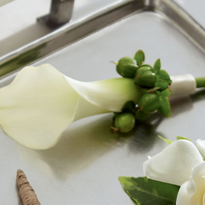 White Calla Boutonniere – GEHRKE FLORAL & GREENHOUSES, Mondovi WI